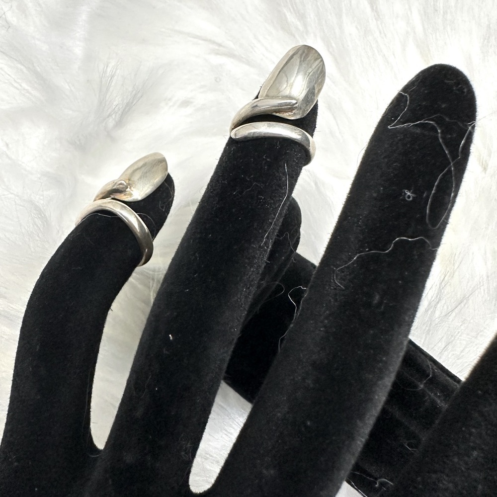 Statement Sterling Silver “Nail” Rings.